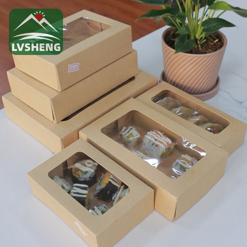 Նոր ապրանքներ Xiamen Lvsheng Factory -Sushi Togo Box- ը հստակ պատուհանից