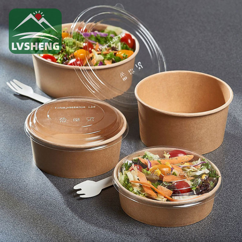 China Paper Bowl- ը կափարիչով