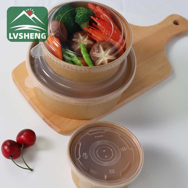 Kraft Paper Take Away Salad Bowl