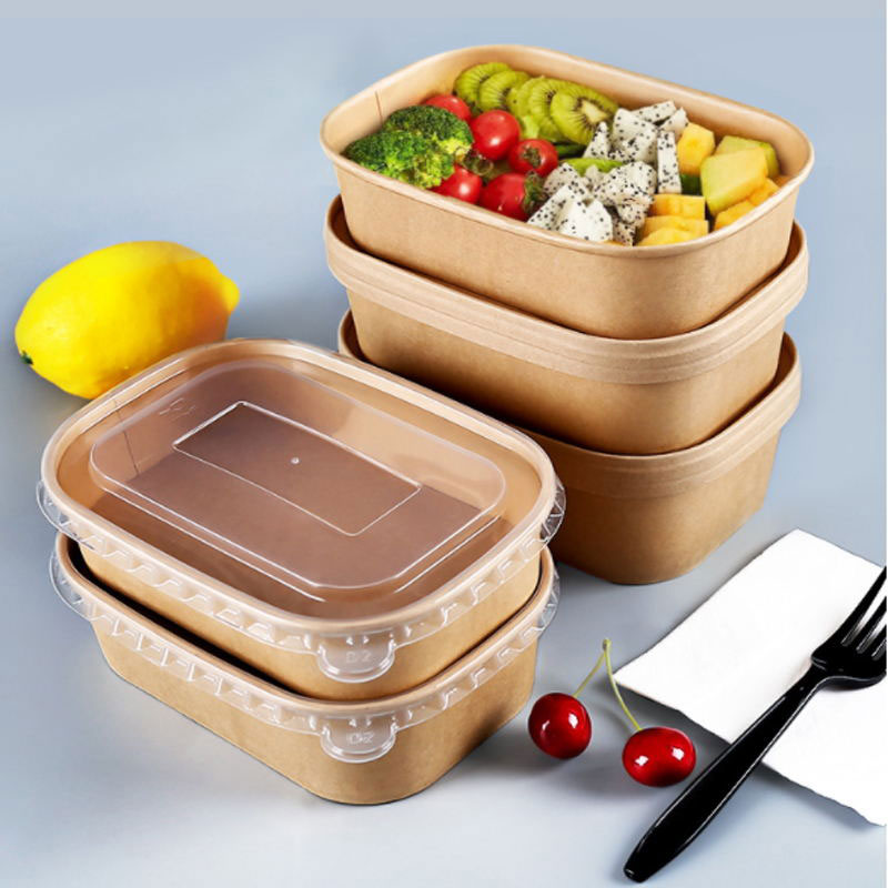 Windowless Kraft ուղղանկյուն թուղթ Bowl